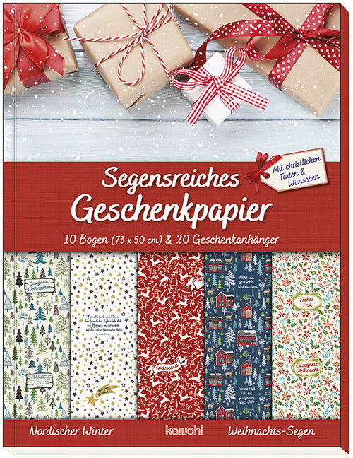 Segensreiches Geschenkpapier 'Nordischer Winter'