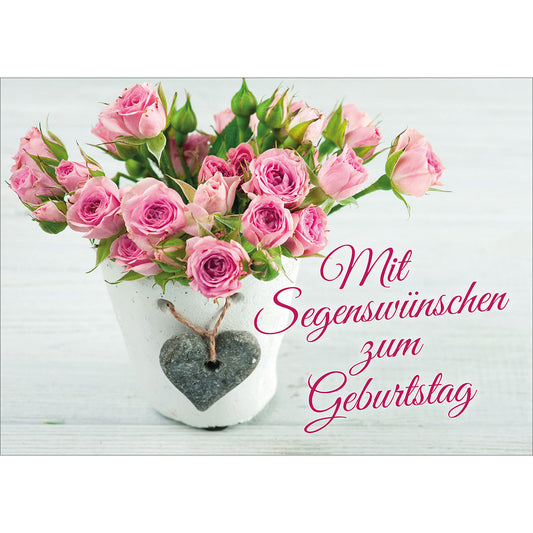 Postkarte Geburtstag 4 Ex. 'Mit Segensw�nschen zum Geburtstag'