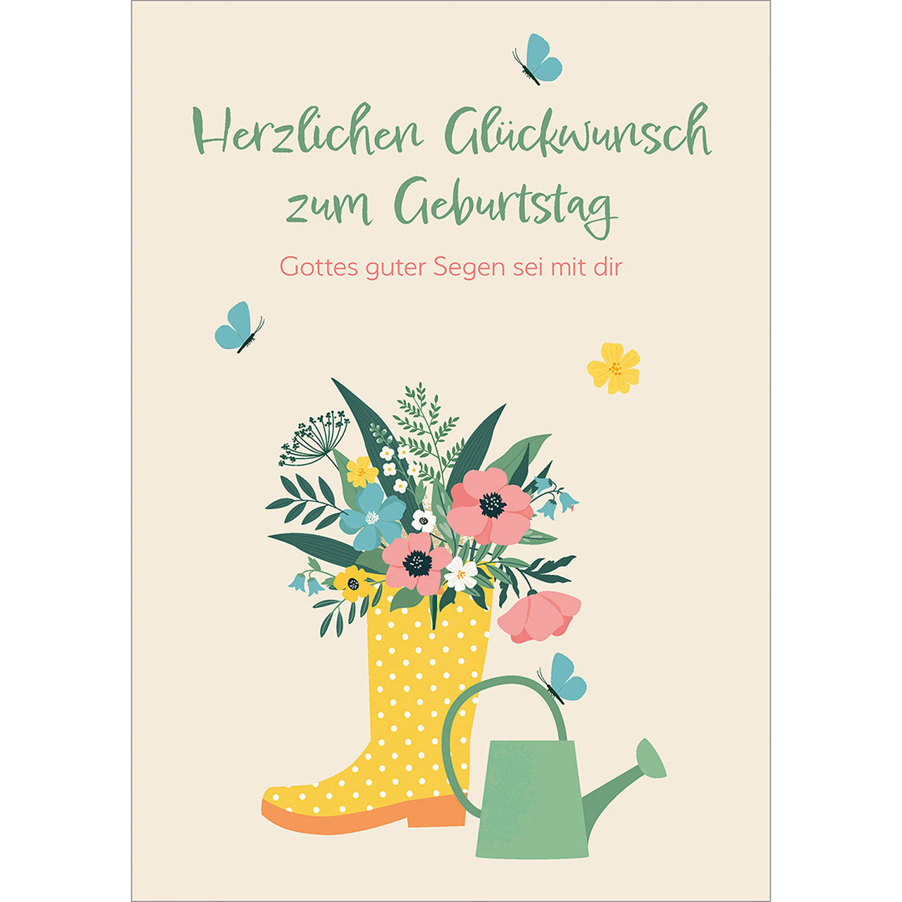 Postkarte Geburtstag 4 Ex. 'Herzlichen Gl�ckwunsch zum Geburtstag'