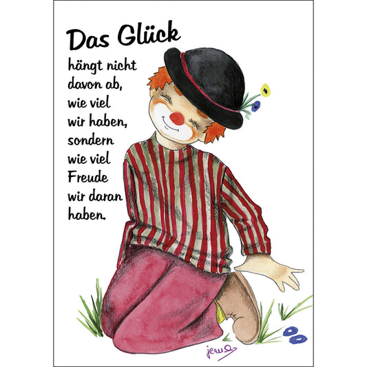 Postkarte 'Das Gl�ck h�ngt nicht...' 4 Ex.