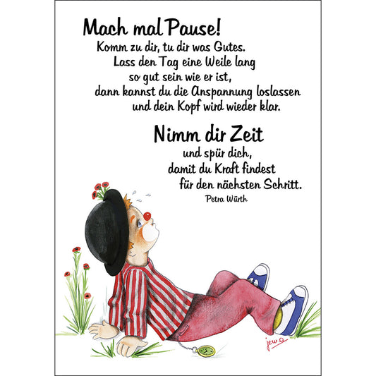 Postkarte 'Mach mal Pause!' 4 Ex.