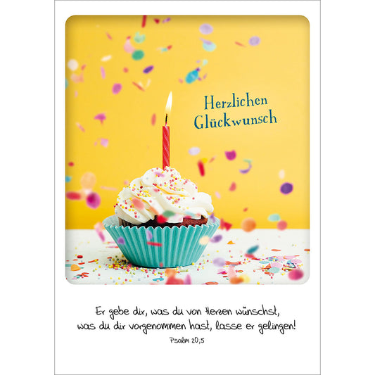 Postkarte 'Herzlichen Gl�ckwunsch' 4 Ex.