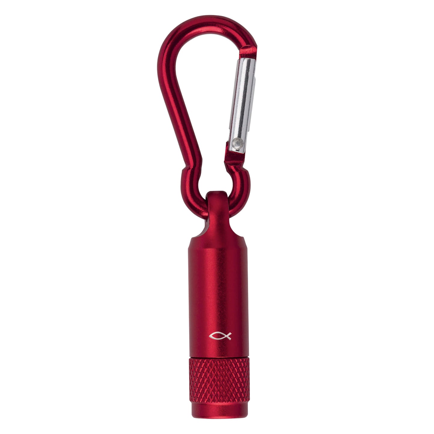 LED-Taschenlampe mit Karabiner, rot 'Ichthys'