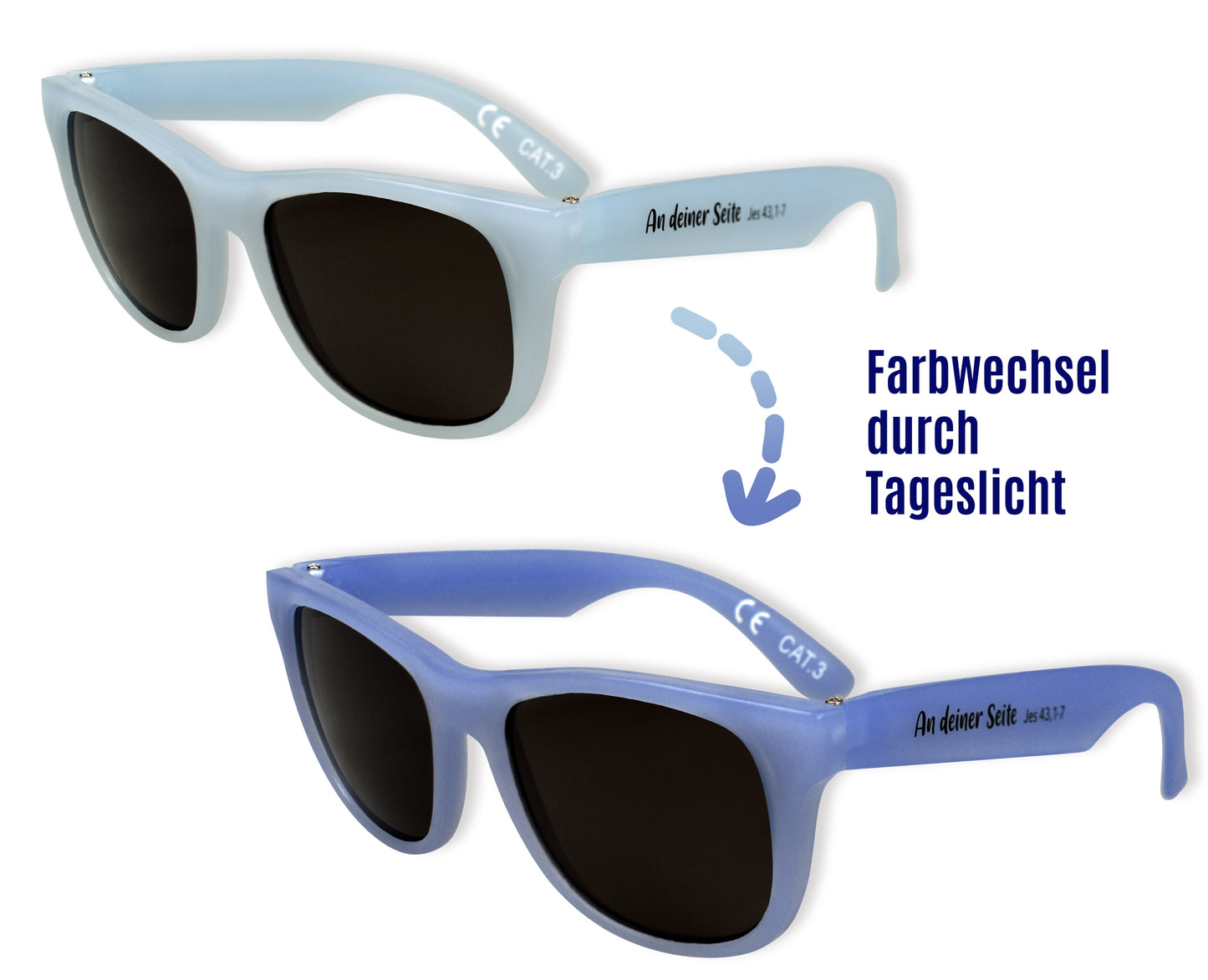 Kinder-Sonnenbrille 'Farbwechsel' blau