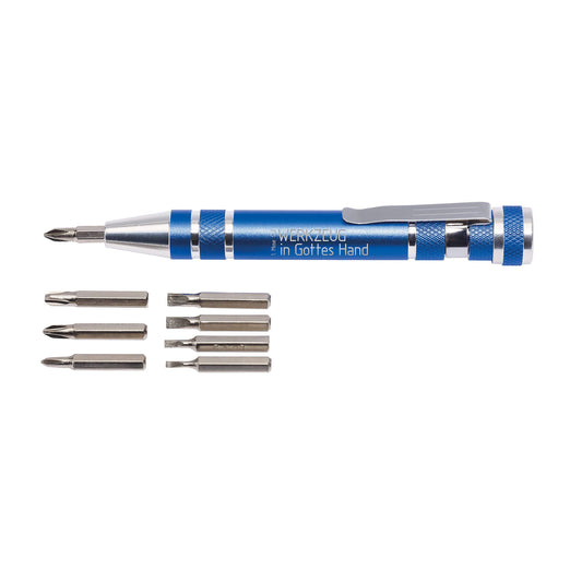 Stift-Bit-Set 8-teilig, blau