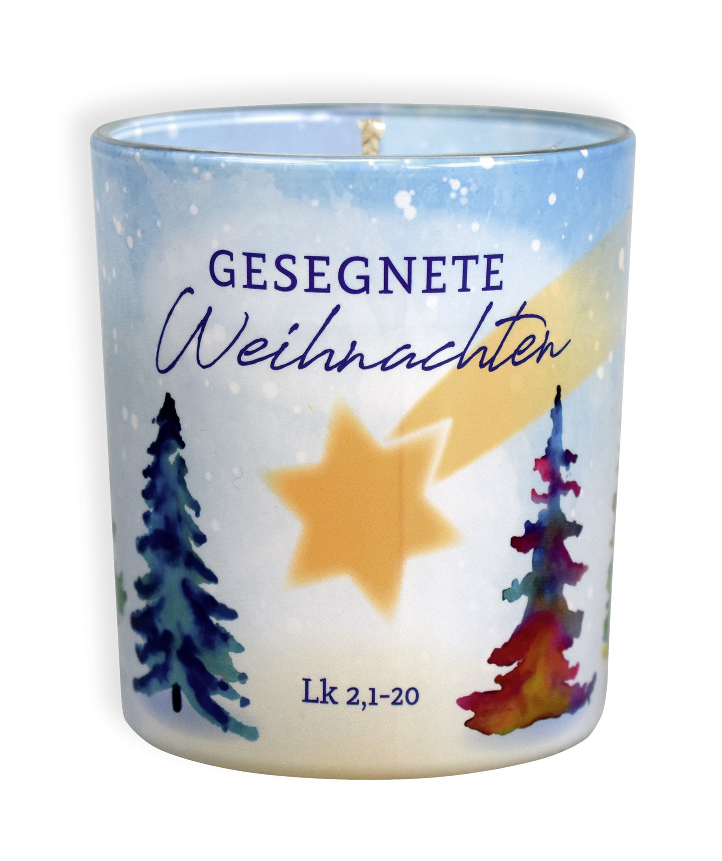 Duftkerzenglas 'Gesegnete Weihnachten'