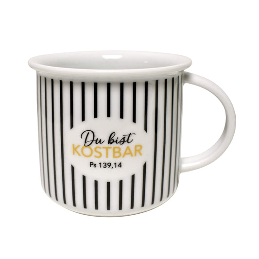 Retro-Tasse 'Du bist KOSTBAR. Ps. 139,14'