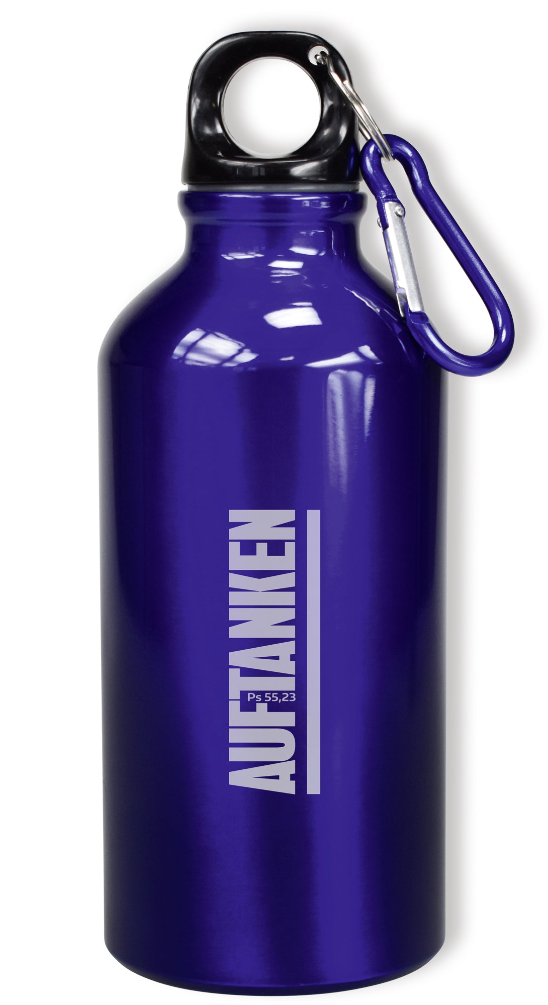 Trinkflasche 'Auftanken' blau