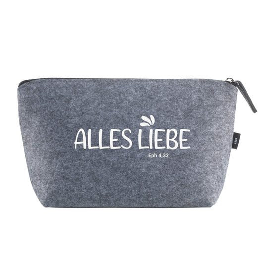 Filz-Accessoire-Tasche grau