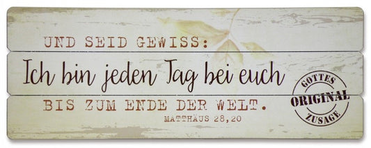 Vintage-Wandbild 'Und seid gewiss ...'