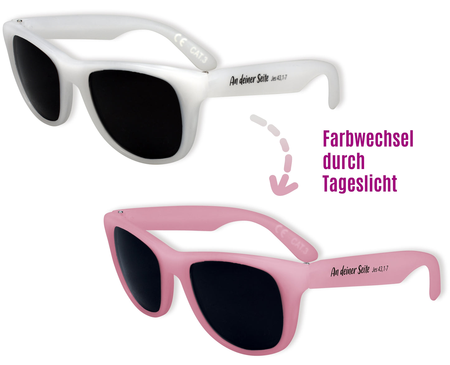 Kinder-Sonnenbrille 'Farbwechsel' pink