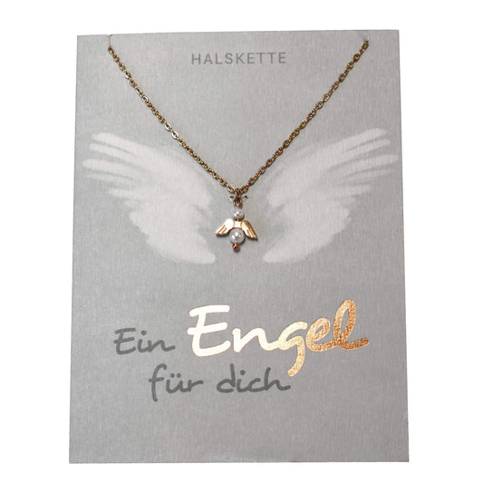 Halskette 'Ein Engel für dich'  rosevergoldet