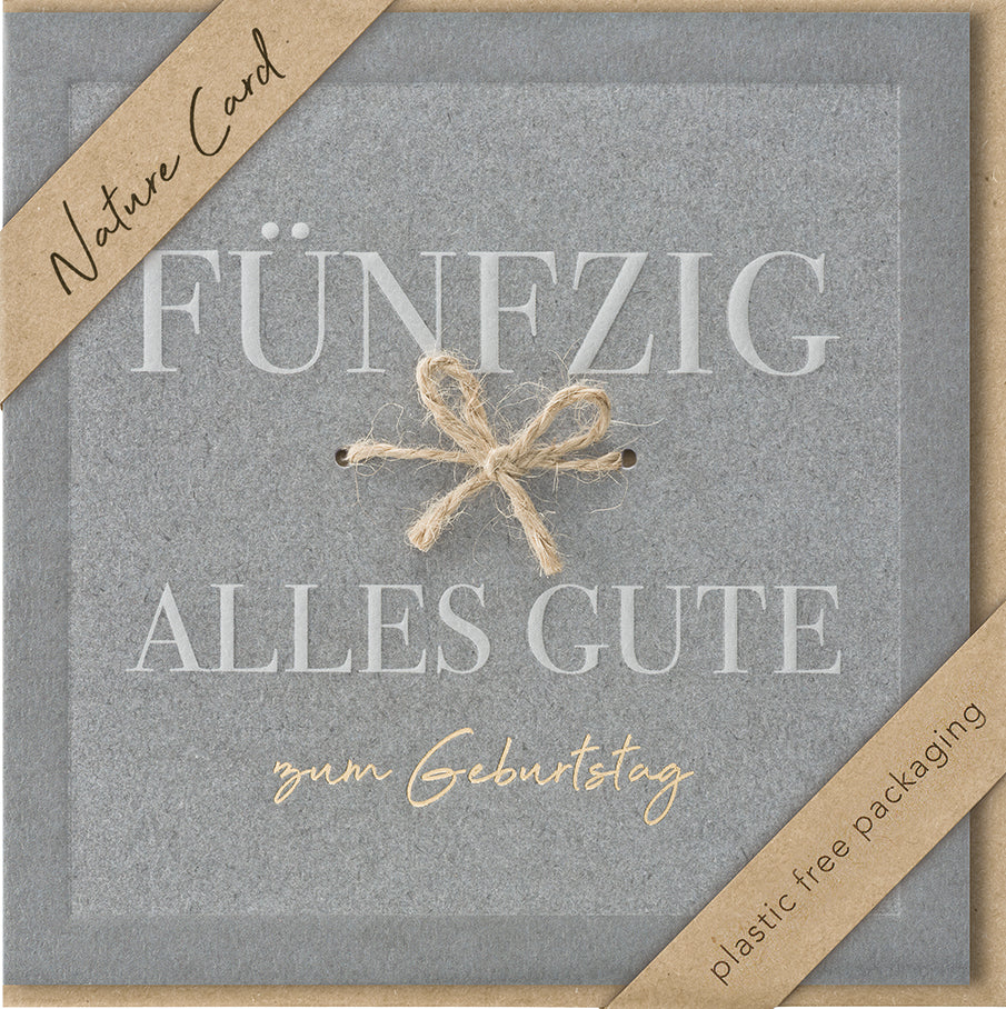 Faltkarte 'F�nfzig - Alles Gute zum Geburtstag'