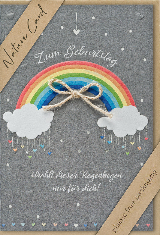 Faltkarte 'Zum Geburtstag strahlt dieser Regenbogen nur f�r dich!'