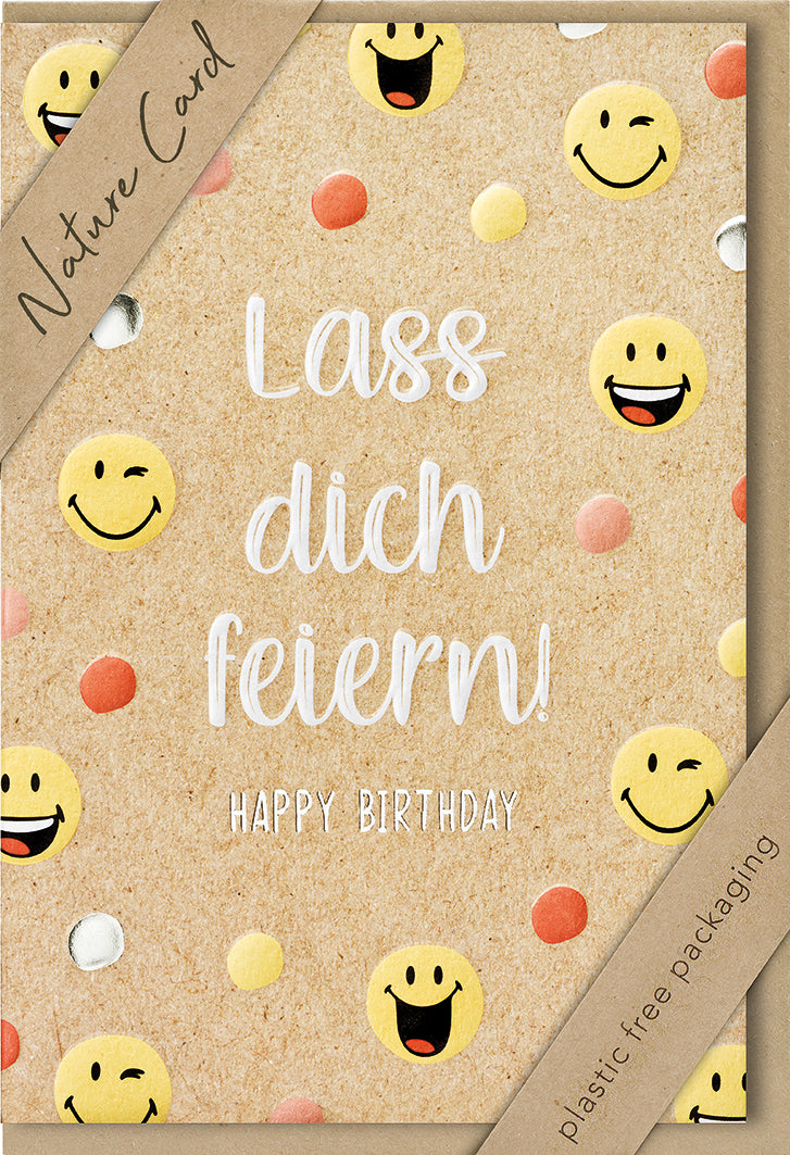 Faltkarte 'Lass dich feiern - Happy Birthday'