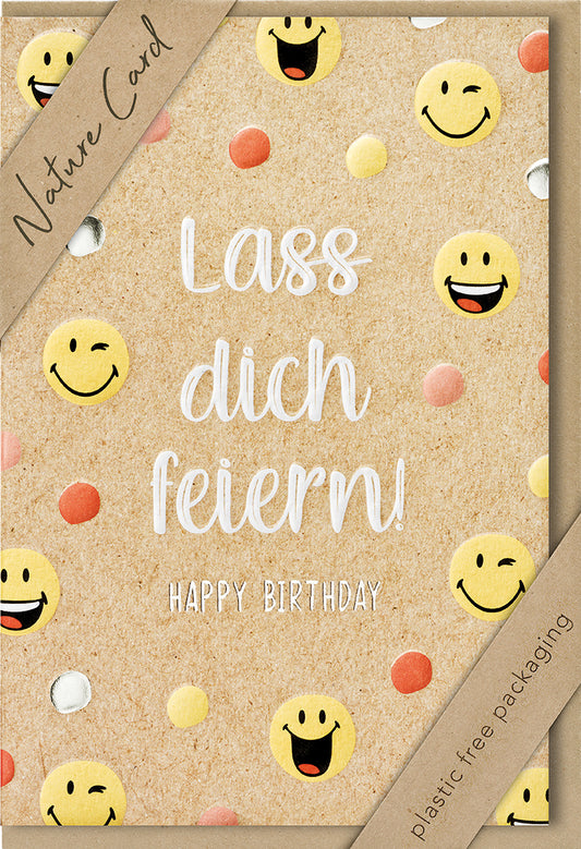 Faltkarte 'Lass dich feiern - Happy Birthday'