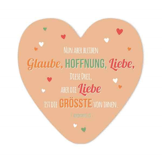 Wanddekoherz 'Glaube, Hoffnung, Liebe'