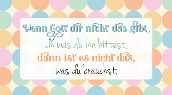 Wandschmuckschild 'Wenn Gott dir ...'