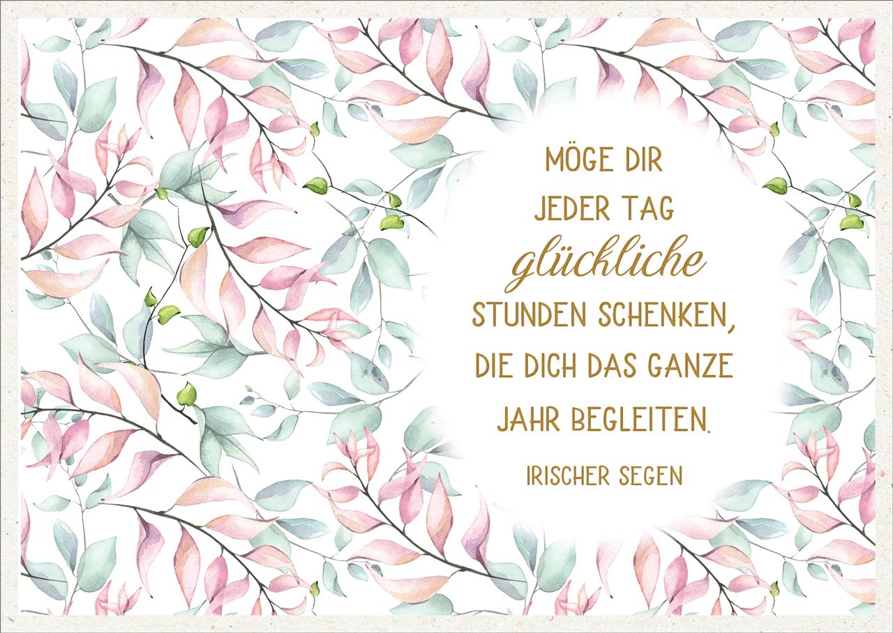 Postkarte 'M�ge dir jeder Tag gl�ckliche Stunden' 10 Ex.