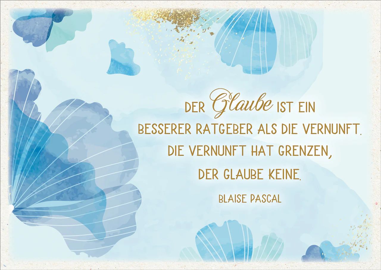 Postkarte 'Der Glaube ist ein besserer Ratgeber' 10 Ex.