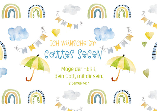 Postkarte 'Ich w�nsche dir Gottes Segen.' 12 Ex.