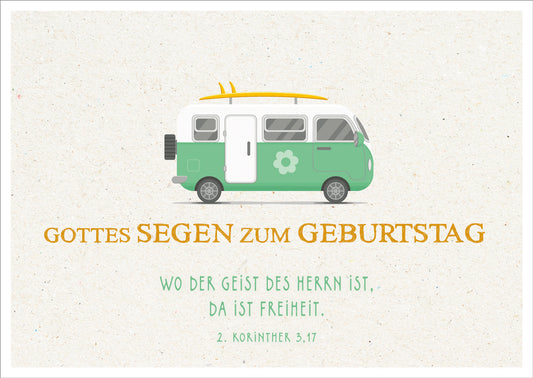 Postkarte 'Gottes Segen zum Geburtstag' 12 Ex.