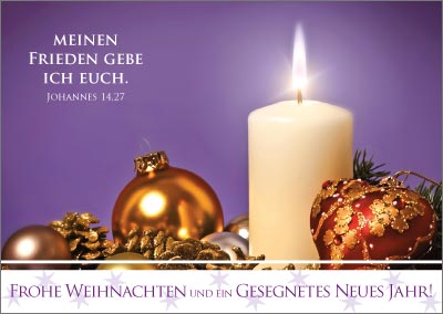 Postkarte 'Weihnachten/Neujahr' 12 Ex.