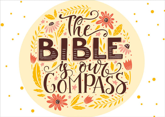 Postkarte 'The bible ist our compass' 10 Ex.