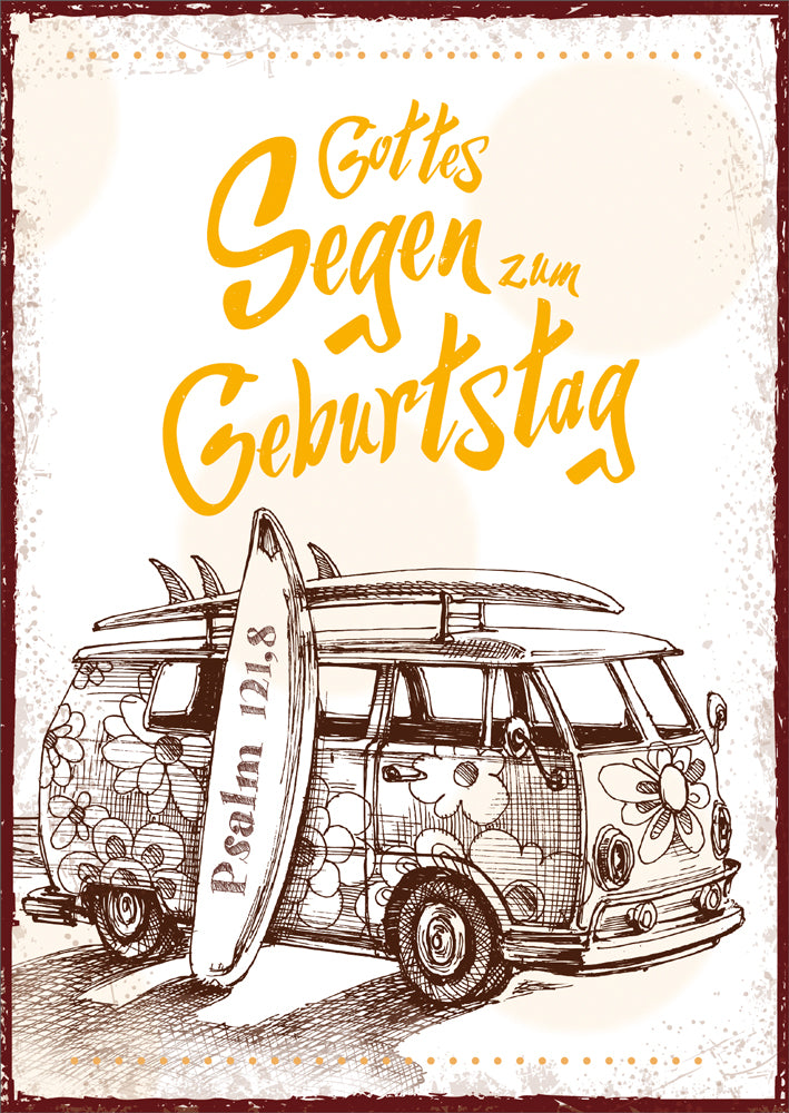 Postkarte 'Gottes Segen zum Geburtgstag' 10 Ex.