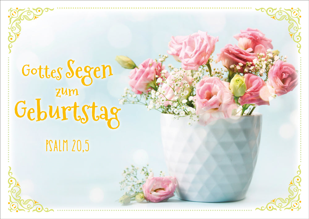 Postkarte 'Gottes Segen zum Geburtstag' 10 Ex.