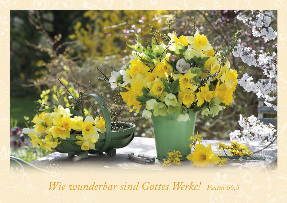 Postkarte 'Wie wunderbar sind Gottes Werke' 10 Ex.