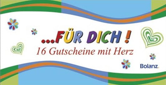 ... für Dich! - 16 Gutscheine mit Herz